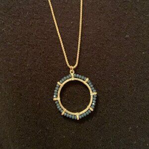 Statement Necklace - navy and gold